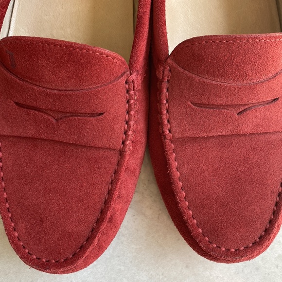 Tod's Red Gommino suede loafers size 37 - Picture 5 of 6